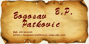 Bogosav Patković vizit kartica